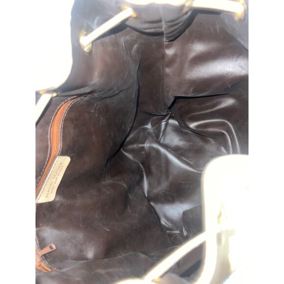 Mazzantia Handmade Italian Soft Beige Leather Bucket Bag – Made in Italy - Picture 8 of 15